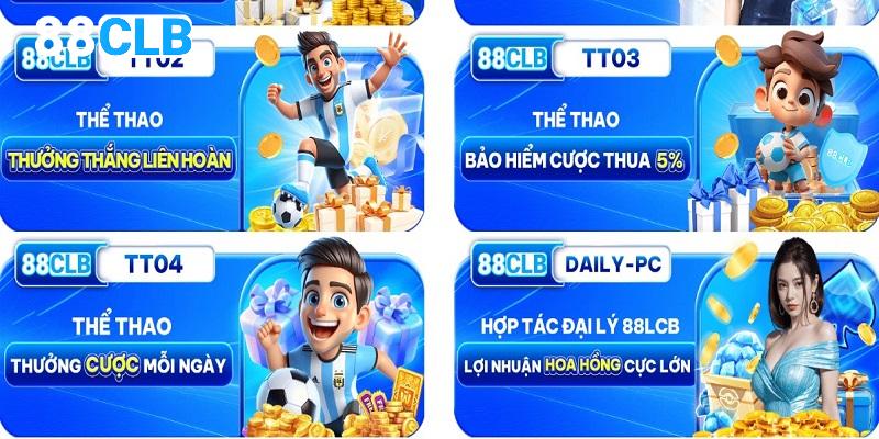Khuyến mãi 88CLB sảnh casino và thể thao